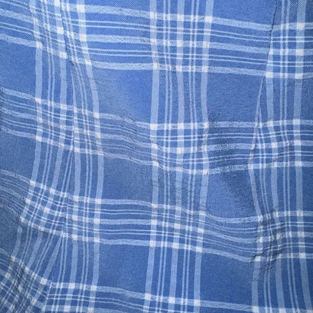 Forever 21 blue and white plaid button skort
